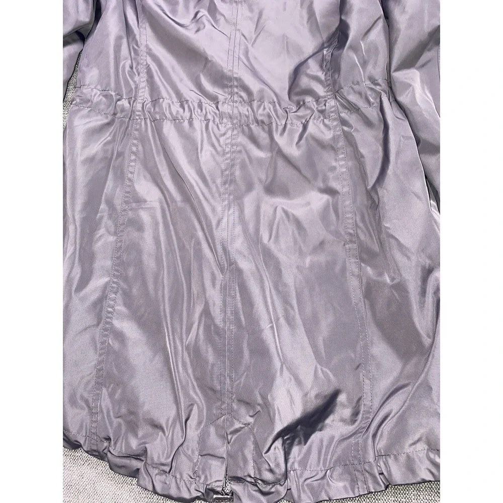Michael Kors Anorak Jacket Womens XS Gray Full Zip Detachable Hooded Outdoor